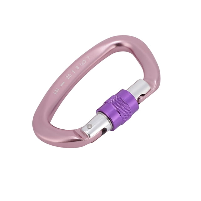 BIMZUC Mosquetón de Escalada Aluminio 7075 Alta Resistencia 25kN Rosa 10 cm / 3.9 in