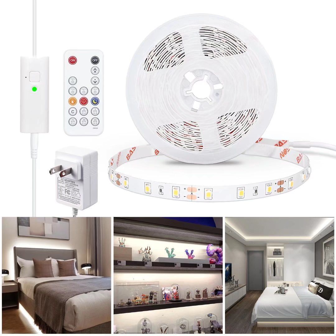 Wobane White Led Strip Light, 16.4ft Soft White Dimmable Led Light ...