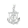 thumbnail image 3 of Sterling Silver Mariners Anchor Crucifix Pendant Necklace (Pendant with 18" chain), 3 of 3