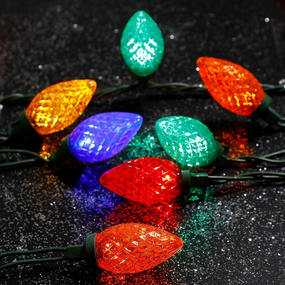 Home Heritage 25 ft. 50 Bulb Count C9 MultiColor Christmas LED Lights