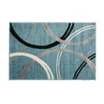 thumbnail image 2 of World Rug Gallery Contemporary Abstract Circles Design Blue 2' x 3' Door Mat, 2 of 5