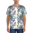 thumbnail image 4 of Haiem Hip Hop Hipster Baseball Jersey Button Down Shirts Sports Uniforms Men Women Jersey(Flowers and Butterflies,Medium), 4 of 9