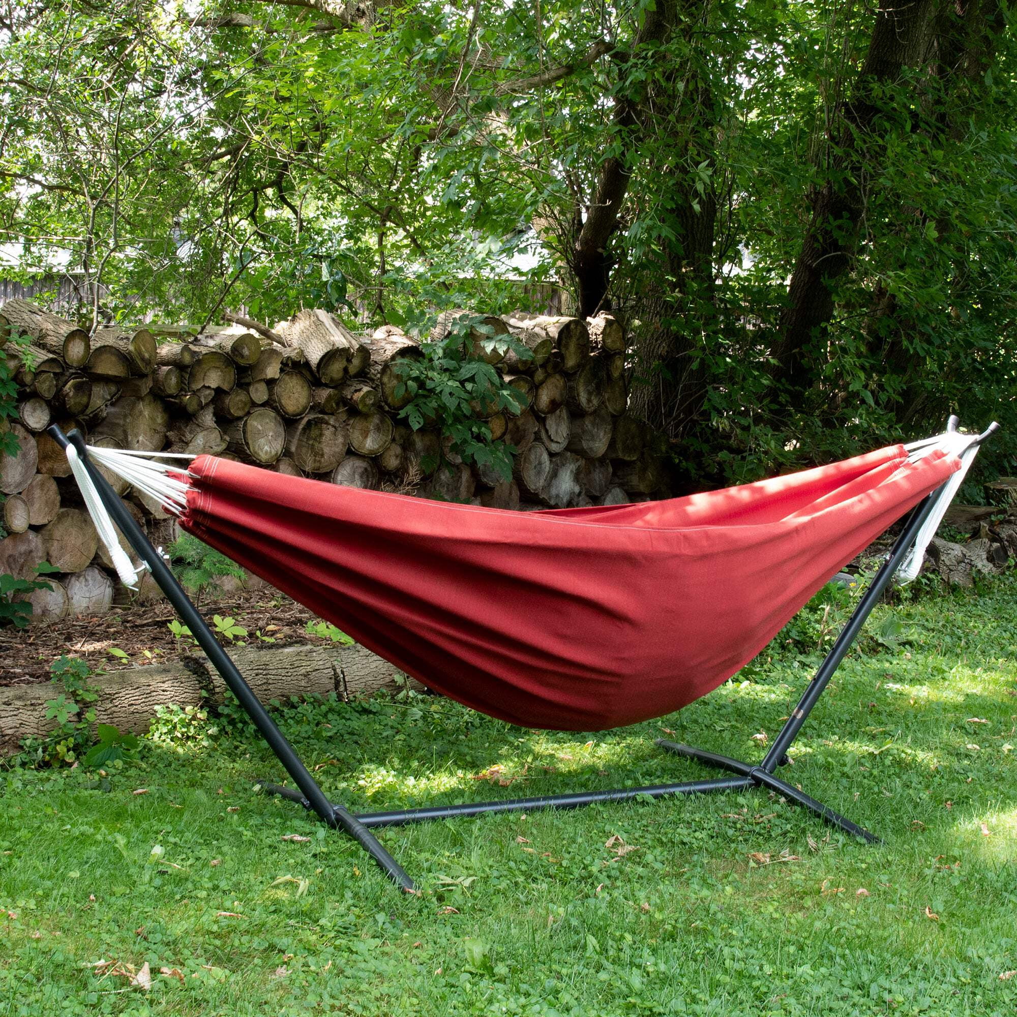 Vivere Brazilian Double Sunbrella® Hammock - Crimson