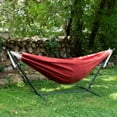 thumbnail image 3 of Vivere Sunbrella Double 2-Person Hammock with Stand and Carry Bag, Crimson, 3 of 6