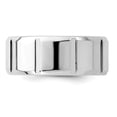 thumbnail image 3 of Sterling Silver 8mm Polished Flat Notched Beveled Edge Fancy Band Size 13 QWB121, 3 of 5