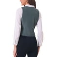 thumbnail image 3 of INSPIRE CHIC Velvet Suit Waistcoat for Women's Retro Sleeveless Steampunk Blazer Dressy Vest S Grey, 3 of 6