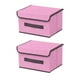 thumbnail image 2 of Caja de Almacenamiento Plegable de Tela de Lino con Tapa - Paquete de 2 Organizadores de Tela para Ropa, Juguetes y Organización Del Hogar, 36 X 25 X 23 Cm, Asas, Diseño Compacto, 2 of 4