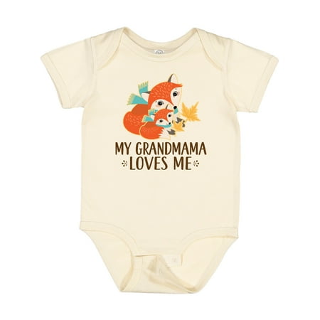 

Inktastic My Grandmama Loves Me Woodland Fox Gift Baby Boy or Baby Girl Bodysuit