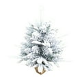 thumbnail image 2 of Cedar Mini Flocked Christmas Tree, PVC Small Tree For Holiday Tabletop Displays, Shelves, Or Mantels, Perfect Christmas Decoration To Add Festive Charm And Seasonal Cheer To Any Room, 2 of 8