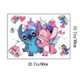 thumbnail image 2 of Gusuhome Stitch Wall Decal Sticker for Kids Cartoon Pink 3d Lilo and Stitch Peel and Stick Wall Decal for Bedroom Living Room Home Decor 16 inches x 24 inches, 2 of 4