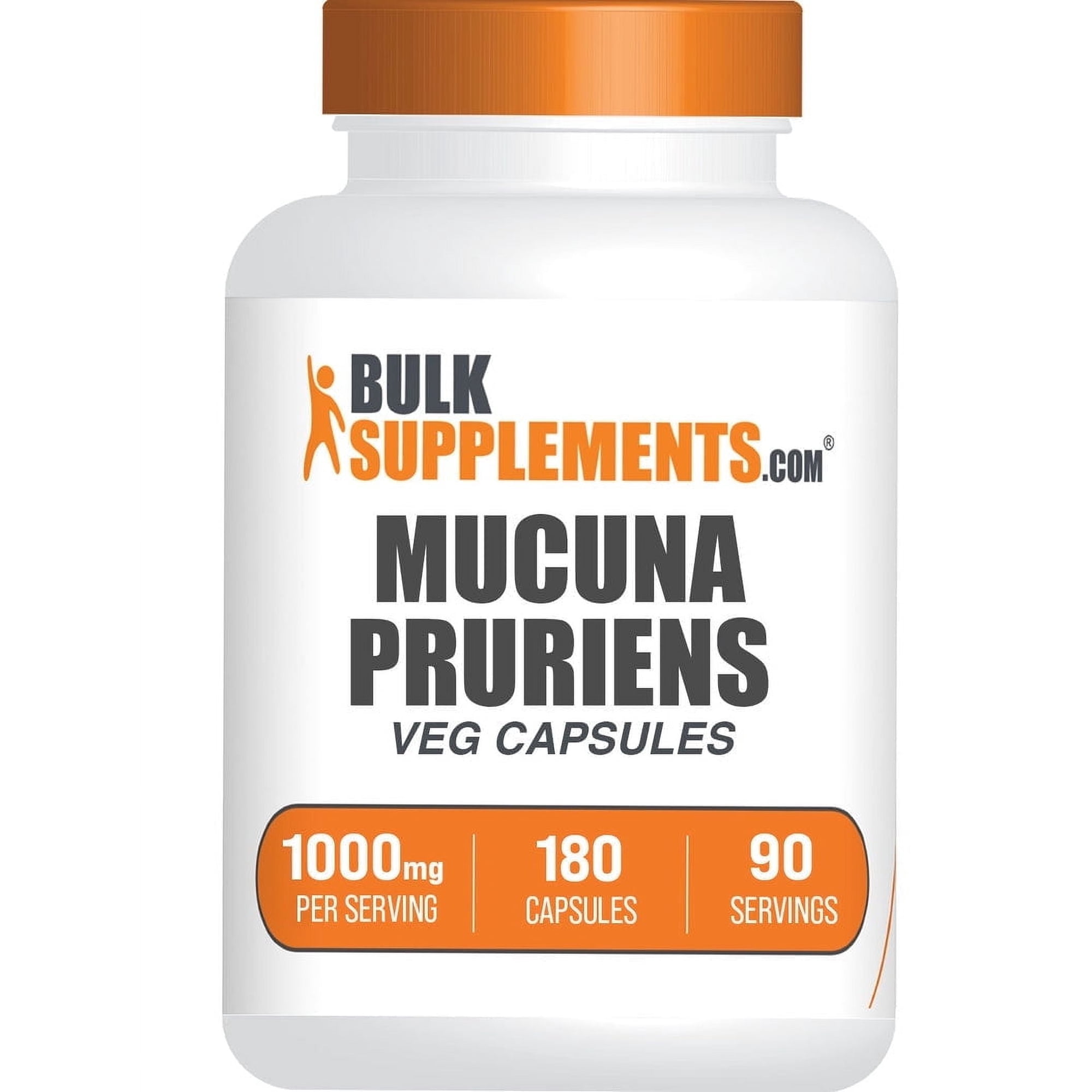 BulkSupplements Mucuna Pruriens Extract Capsules, Unisex, Cognitive Support, 500mg, 180 Veg Caps