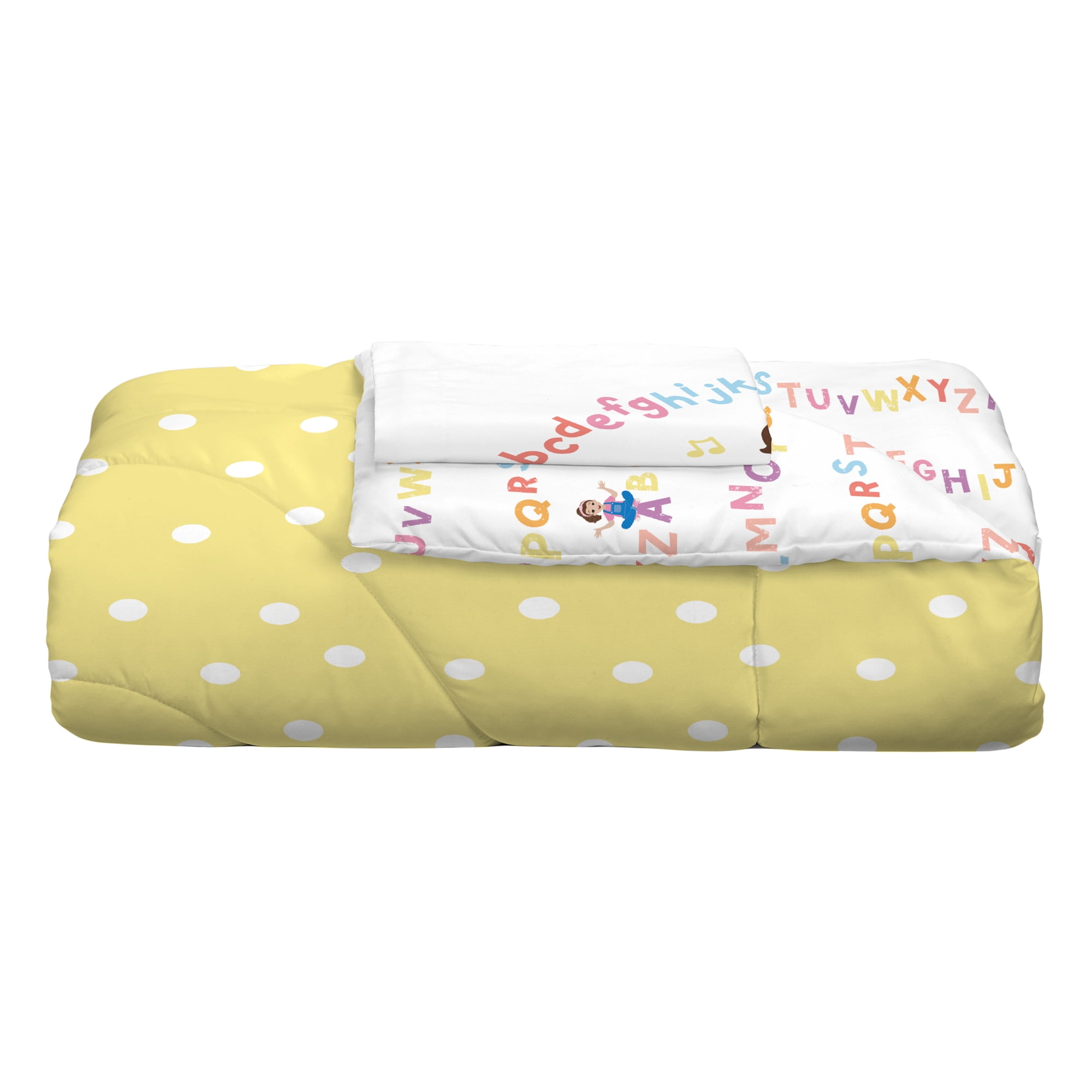 Ms. Rachel Kids Comforter and Pillowcase, 2-Piece Set, Twin/Full, Reversible
