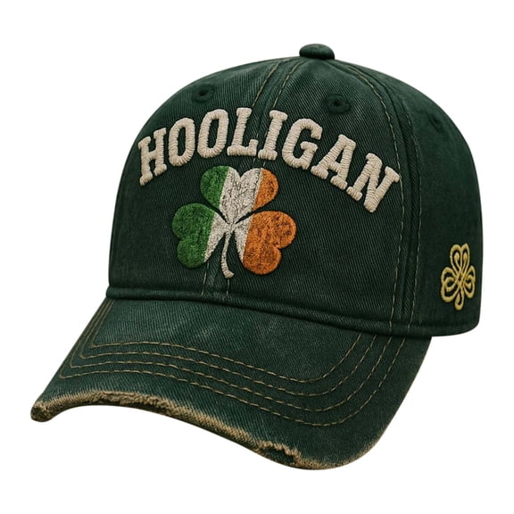 LSQii Baseball Cap for Women Men Casual Shamrock Embroidered Golf Hats Unstructured Dad Trucker Hat St. Patrick's Day Party Fashion Accessorie Green