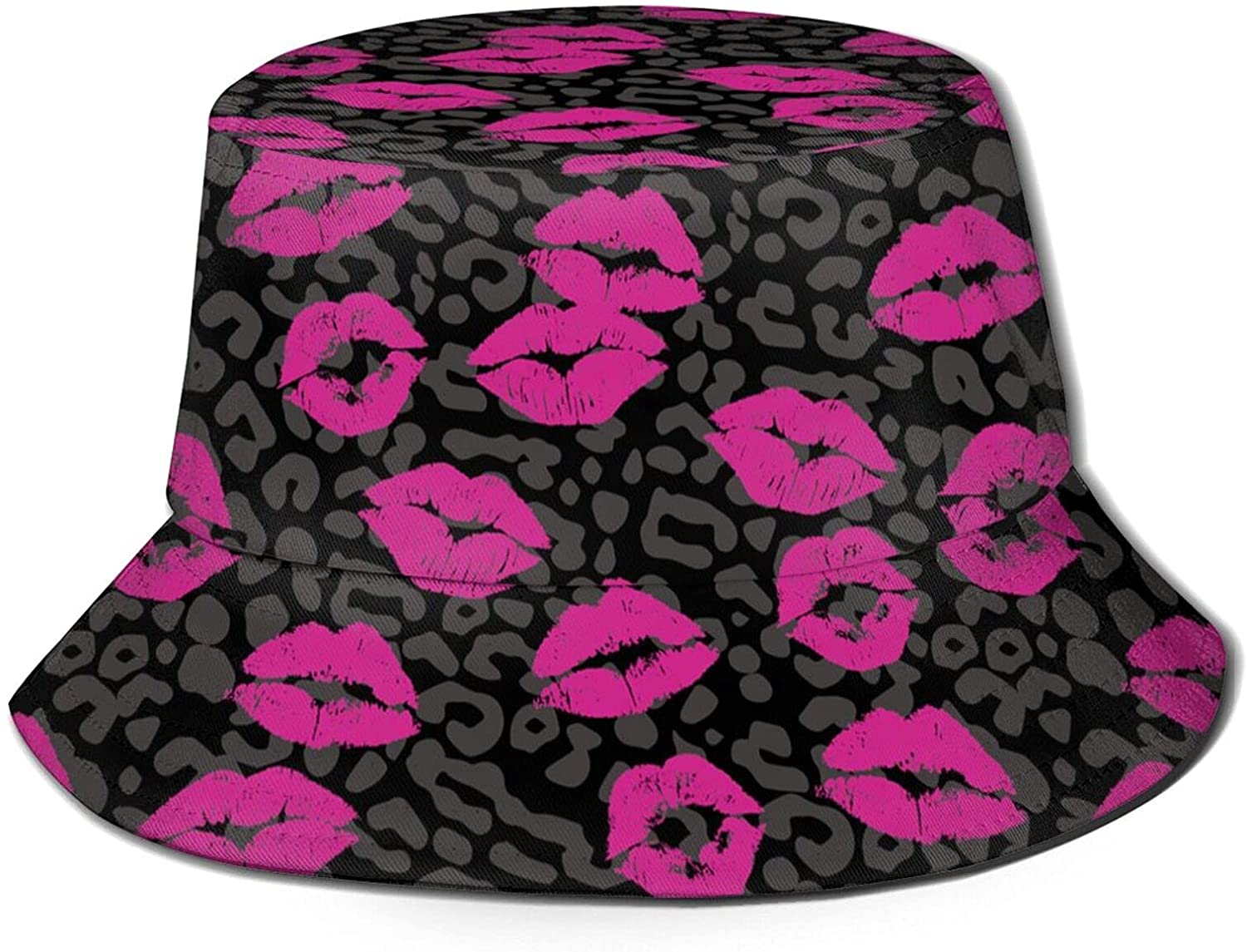 Dark Cheetah Leopard Print Bucket Hat 