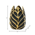 thumbnail image 4 of Modern Ceramic Vase for Home Decor - Sculpted Accent Decor for Living Room Decor, Bedroom Accent, Tabletop, or Office Shelf Decor - Decorative Contemporary Flower Vase - 8" Black & Gold, 4 of 10