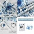 thumbnail image 2 of Fsddascl Blue Ombre Floral Blackout Curtains for Bedroom/Living Room, Thermal Insulated Kitchen Curtains, Spring Elegant Flowers Watercolor Grommet Darkening Window Treatment Drapes 52"x72"x2, 2 of 6