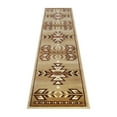 thumbnail image 2 of Emma + Oliver 2x7 Olefin Accent Runner with Southwestern Geometric Arrow Design in Brown, Black, Beige & Ivory and Natural Jute Backing, 2 of 6