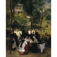 thumbnail image 2 of Ernst Schiess 15x18 Black Ornate Wood Framed Double Matted Museum Art Print Titled - The Chinese Tower in the English Garden in Munich (1873), 2 of 5