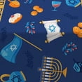 thumbnail image 4 of Jiibva Hanukkah Linen Table Runner Holiday Party Decor Jewish Chanukah Dreidel Memorah Hebrew Kitchen Dinning Table Decoration, 4 of 7