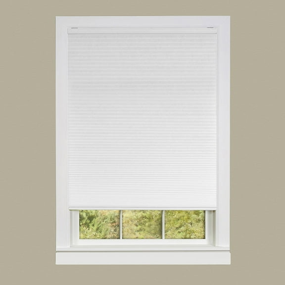 Achim Home Furnishing Cellular Honeycomb Pleated Shade, Cordless Window Covering Shades Provide Light Filtering Thermal Insulated, Maximum Privacy, Simple Lift/Lower Bottom Rail, White, (35" x 64")