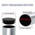 thumbnail image 3 of Uxcell 1 7/8" 48mm OD Protectores de mesa de plástico Inserts 2pcs, 0.43"-0.51" Diámetro interior, 3 of 7