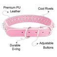 thumbnail image 3 of Collier Réglable pour Chien à Ongles Larges, rivet Champignon PU en Cuir pour Chien de Chat, Collier durable pour Animaux de Compagnie, 3 of 6