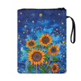 thumbnail image 2 of HELLHERO Sunflower Pattern Book Protector Book Organzoer Holder Polyester Zipper Notebook Wraps with Decorative Design for Textbooks for Reusable, 2 of 7