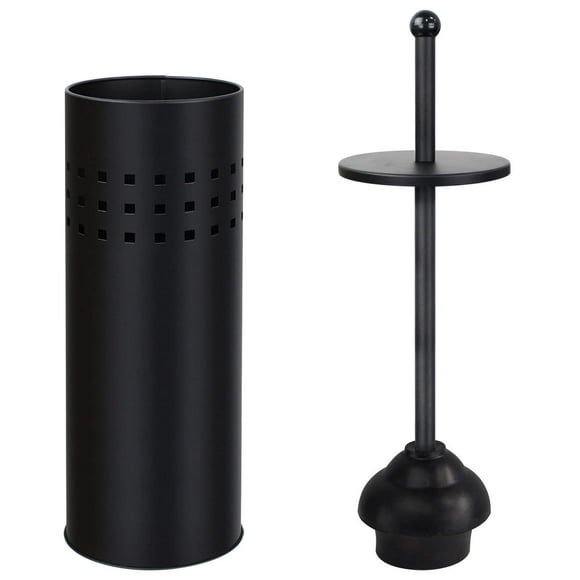 Desatascador Blue Donuts con soporte para baño, color negro