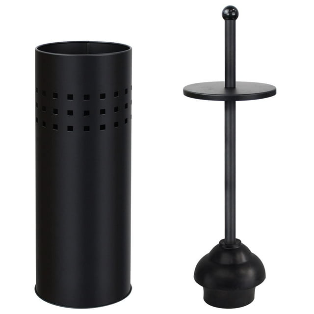 Desatascador Blue Donuts con soporte para baño, color negro