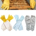 thumbnail image 2 of HomeLife 1 Pair Beekeeping Gloves Anti-bee Breathable Protective Long Sleeves Canvas Faux Leather Comfortable Beekeeping Gloves, 2 of 13