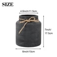 thumbnail image 4 of Black Ceramic Vase, Large Decorative Vase for Flowers, Farmhouse Terracotta Vases for Home Decor, Rustic Vintage Vases for Living Room, Kitchen, Bedroom, Office, Coffee Table, 18CM, 4 of 9
