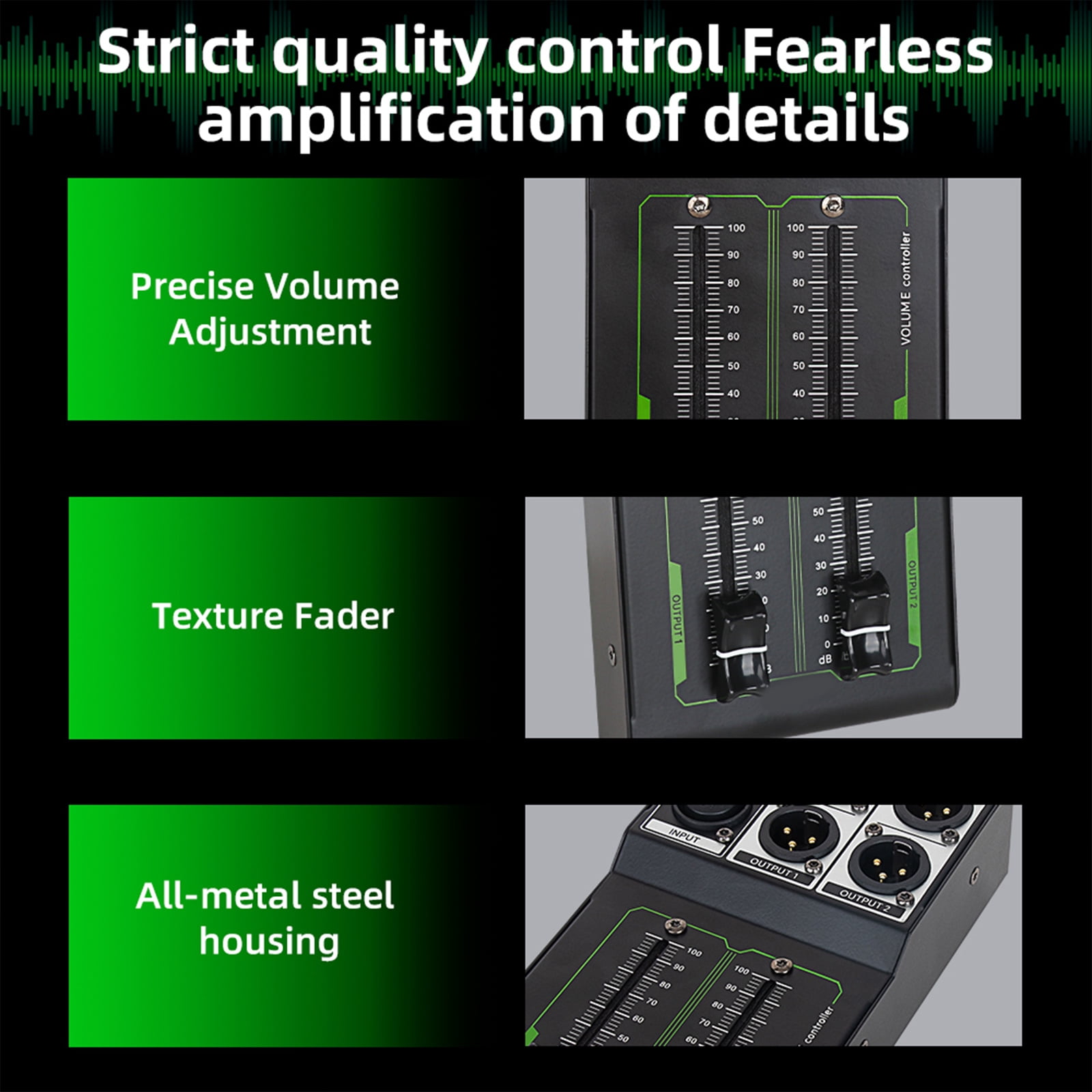 TDZTMNDNB Professional Passive Sound Controller for Studio and Live Sound Equipment Low Noise