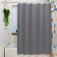 thumbnail image 2 of Shower Curtains for Bathroom-72"x72",Pure Color Light Gray Waterproof Bath Curtain Grommet Shower Curtain Set with Hooks, 2 of 9
