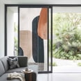 thumbnail image 2 of Non-Adhesive Static Cling Window Tint, Boho Middle Century Window Privacy Film Frosted, Abstract Modern Color Block Geometric Insulated Windows Frosted Films for Living room, 35.4 x 78.7 Inches, 2 of 9