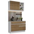 thumbnail image 1 of Cocina Integral Completa 120cm Glamy Madesa 08 - Blanco/Marrón, 1 of 8