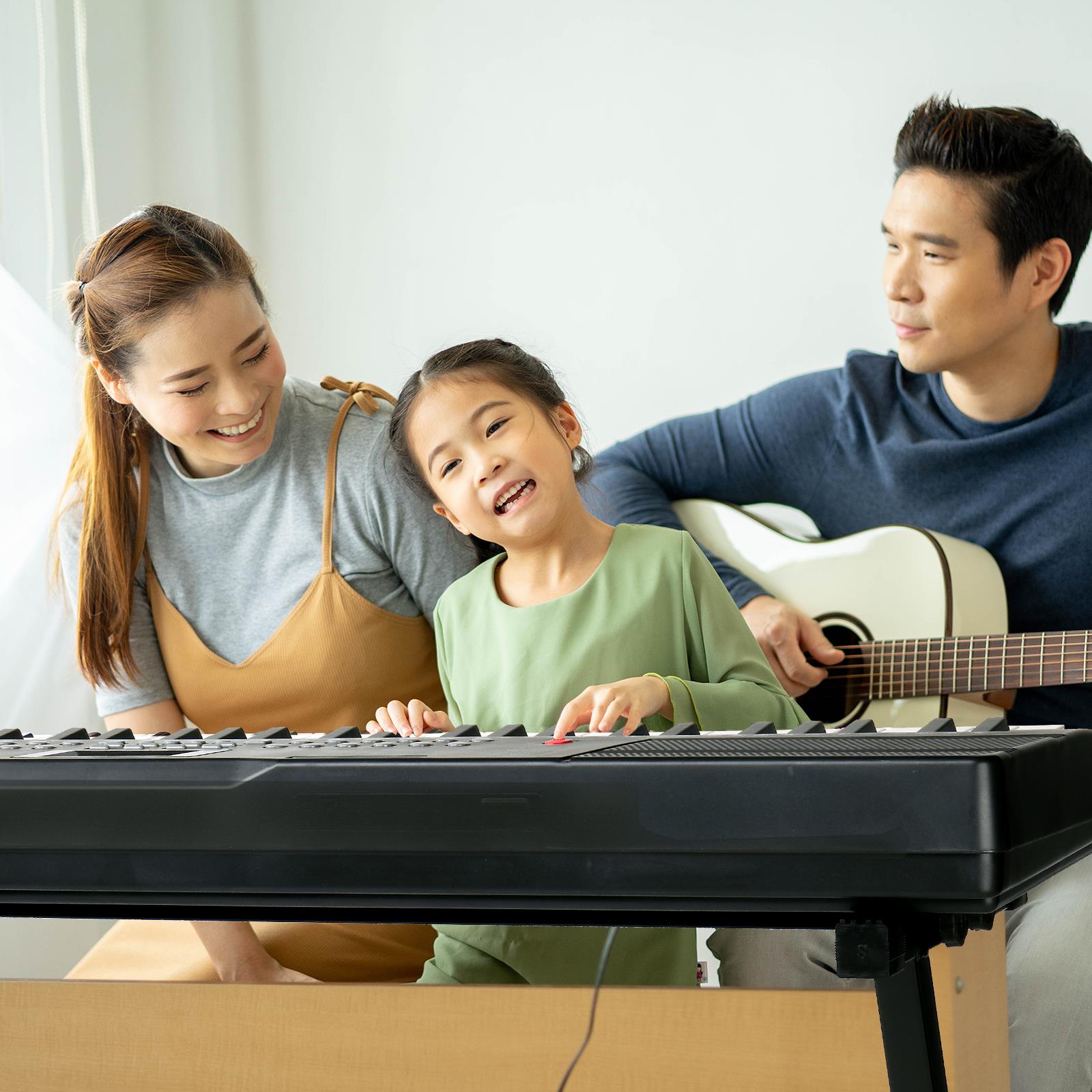 Zimtown Portable 61 Keys Electronic Keyboard Piano Set with Speakers, Stand, Bench