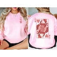 thumbnail image 2 of Queen of Hearts Sweatshirt, Couple Valentines Sweatshirt - Sizes S-5XL ,Art Print JSC, 2 of 6