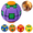 Purple, variant on 1Pcs 3D Printed Rotating Stress Ball, Press-to-Spin Squishy Fidget Object, Mechanical Kinetic Desk Stress Relief Tool for Focus Improvement Halloween Novelty Gift(Yellow)