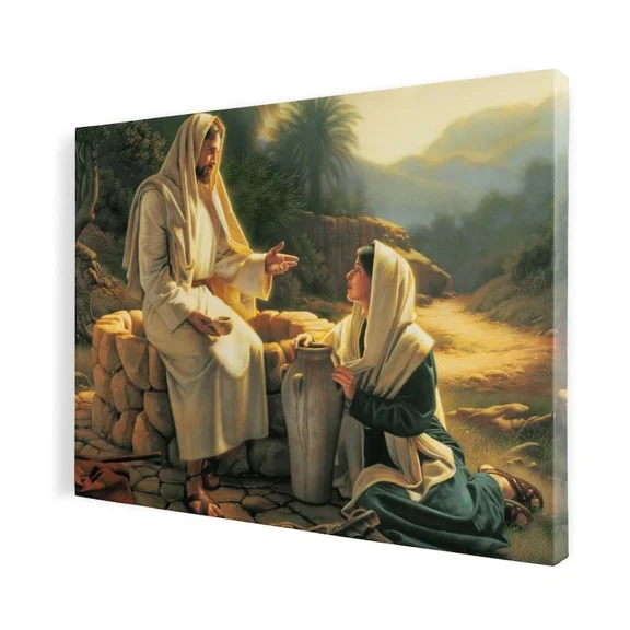 Kna Prints - Jesus And The Samaritan Woman - The Water Of Life Print On Ho Unframed Prints For Home Or Office, Perfect Gift For Everyone, UNFRAMED-8x12