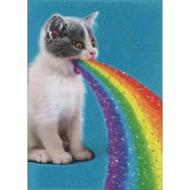 Avanti Press Cat Spits Up Rainbow Funny / Humorous Birthday Card