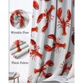 thumbnail image 3 of Red Lobster Blackout Curtains for Bedroom Living Room Darkening Curtains 90 Inch Summer Ocean Animal Minimalist Art Black Out Window Curtain Privacy Window Treatment Grommet Drapes 52"x90"x2, 3 of 9