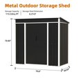 thumbnail image 2 of GangMei Metal Outdoor Storage Shed 6 FT 3 FT Tool Shed Storage with Sliding Door, 2 of 7