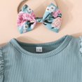 thumbnail image 6 of Utlike Girls Clothing Set Baby Summer Infant Outfit Ruffle Romper Short Set Cute Baby Clothes For Fashion Trend Outfits For Sweet Girls Size 12 Months-18 Months, 6 of 6