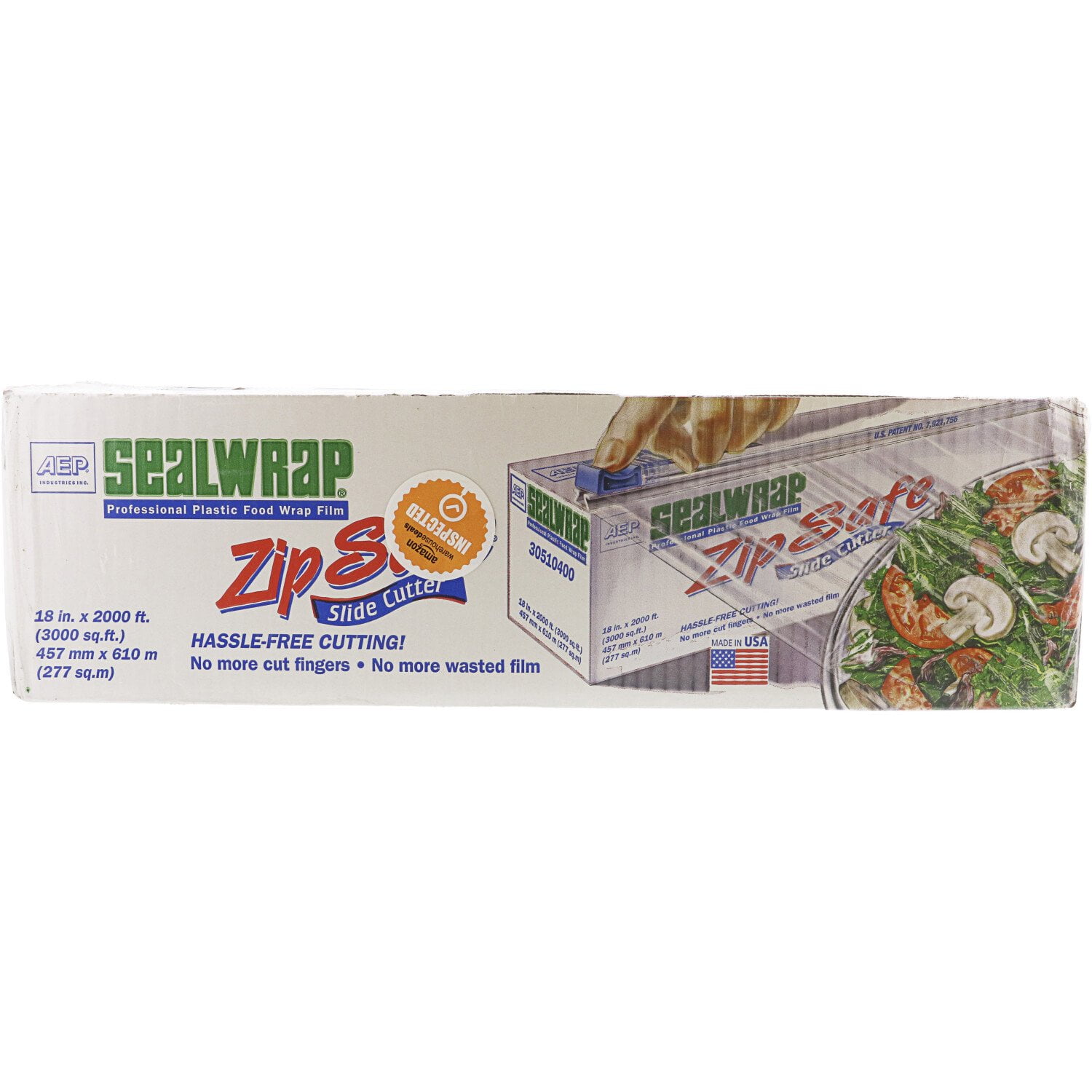 AEP Industries SealWrap ZipSafe Food Wrap Film with Slide Cutters