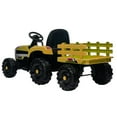 thumbnail image 5 of Xuanlur 24V Ride on Tractor with Remote Control, 24V Ride on Toy for Big Kids 3+, Kids Electric Vehicles Power Car Wheels with 400W Motor, USB, LED light, Bluetooth, 3 Speed Adjustable (Orange), 5 of 7