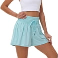 thumbnail image 3 of Athletic Shorts for Women Running Tennis Gym Yoga Workout Butterfly Shorts 2-in-1 Quick-Drying with Pockets, 3 of 7
