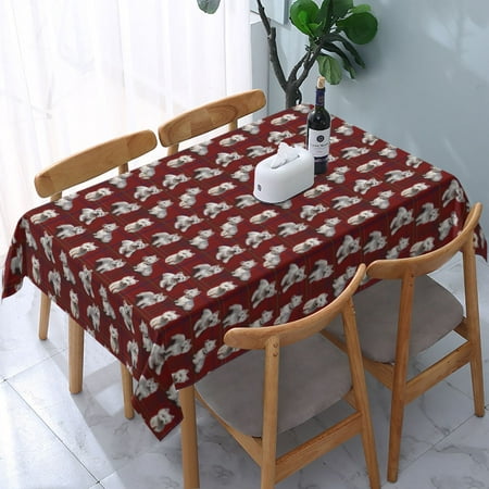 

Tablecloth West Highland Terrier Westie Socks Table Cloth For Rectangle Tables Waterproof Resistant Picnic Table Covers For Kitchen Dining/Party(54x72in)