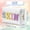 White Colorful, variant on PU Leather Cosmetic Bag, Rose Pink,Travel Makeup Pouch for Women,1 Pack
