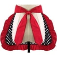 thumbnail image 2 of GHSDFBB Tablier de Cuisine Demi-Bistro avec Poche pour la Taille TP à Grand, Pois Rouges, Taille Unique, 2 of 6