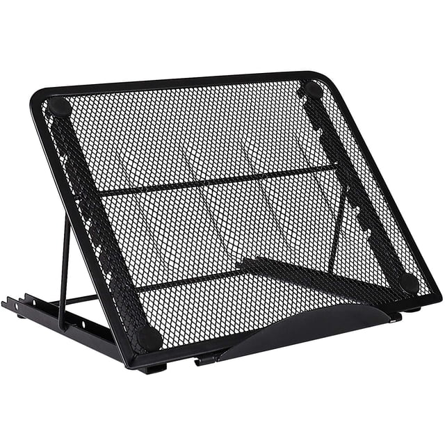 Soporte para computadora portátil Soporte para computadora portátil multiángulo ventilado Soporte para tableta plegable para Lenovo Dell Black Ormromra MZQ-0733